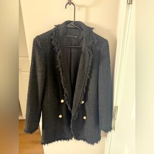 Zara Elegant wool blend Black Coat